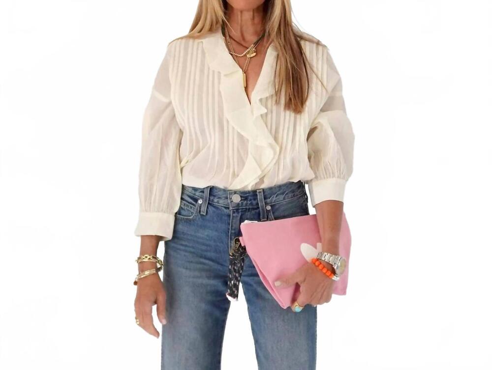 NEW KERRI ROSENTHAL rosen blouse in vanilla